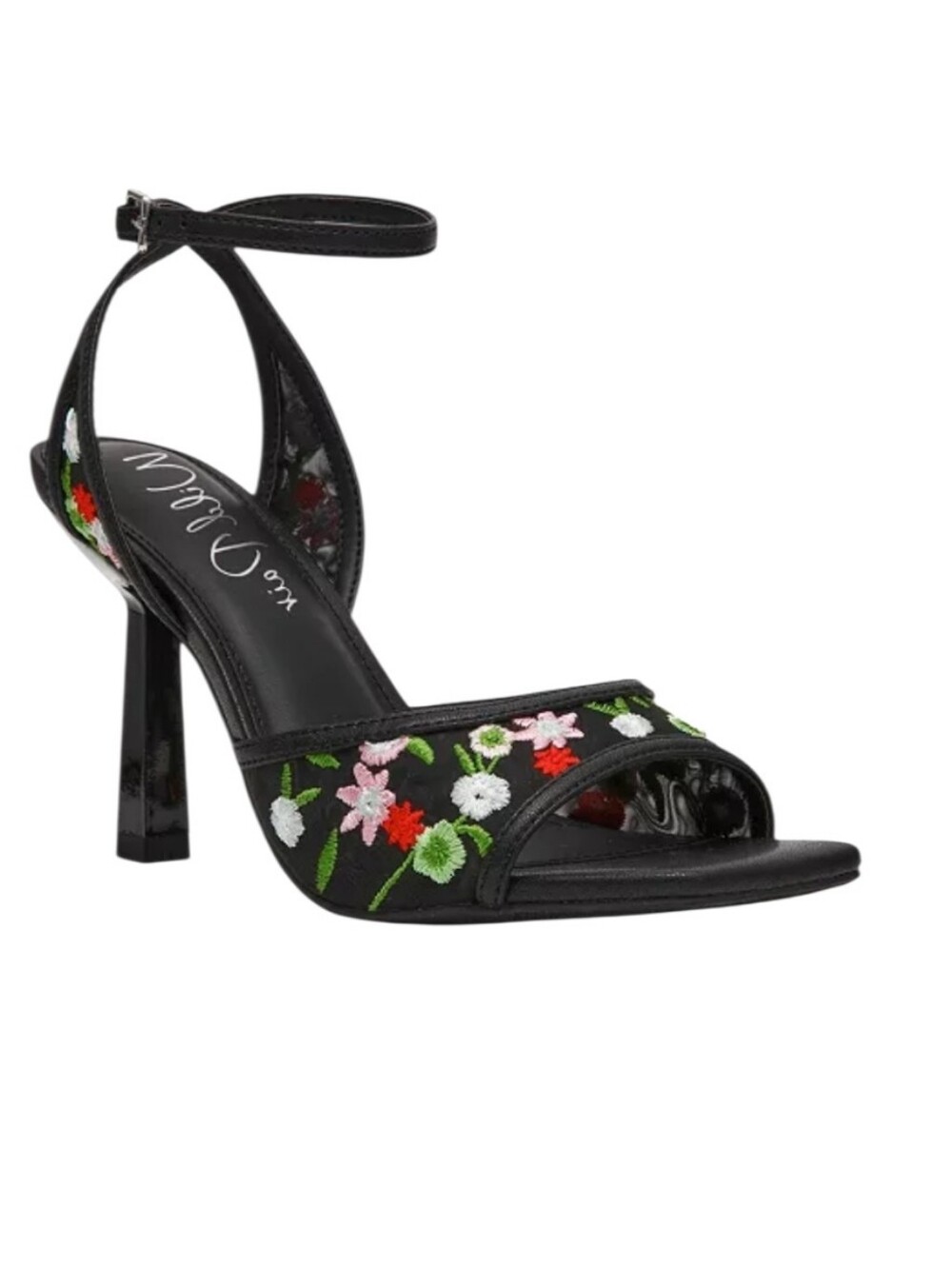 Wild Pair Erynn Embroidered High Heeled Sandals Size 9.5 Ankle Strap Shoes NEW
